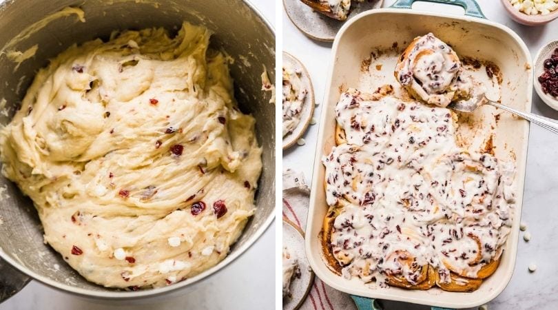 Cranberry White Chocolate Cinnamon Rolls
