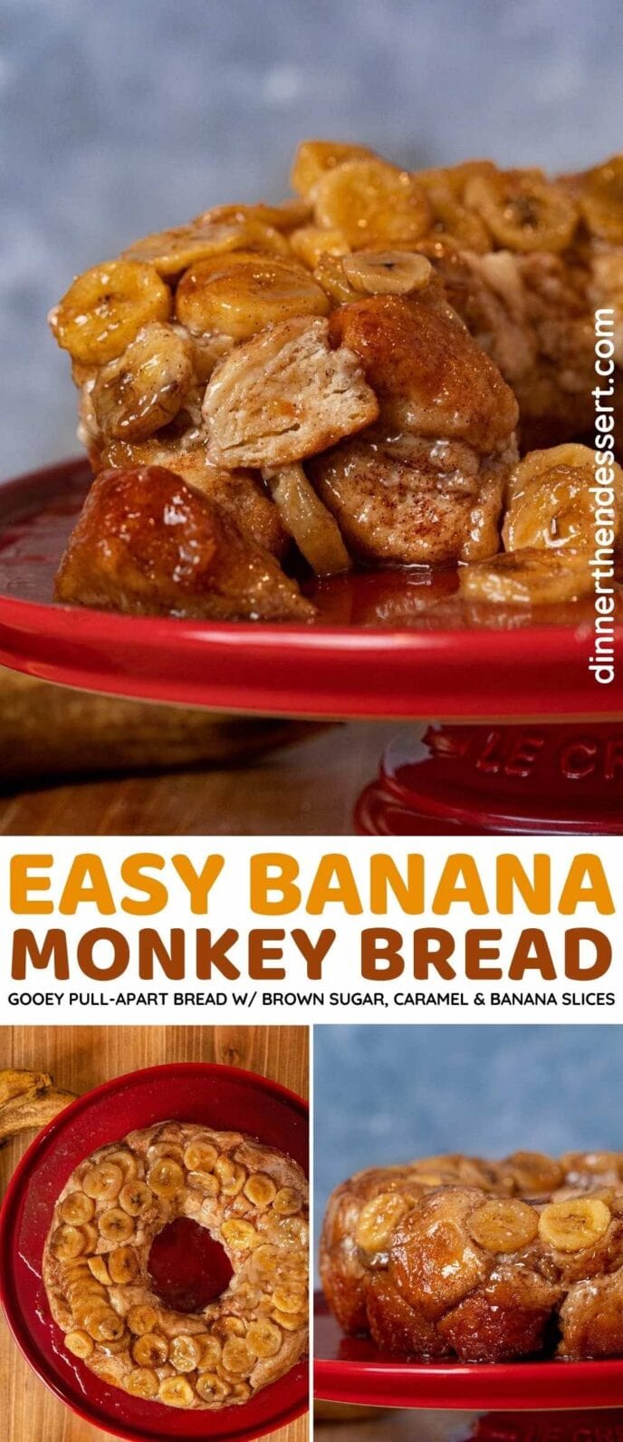 Banana Monkey Bread collage