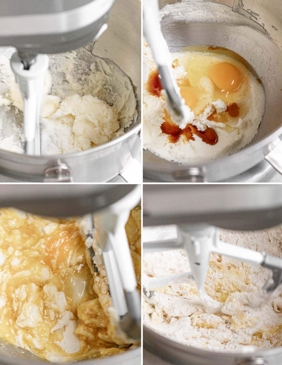 Butter Cake collage of prep steps