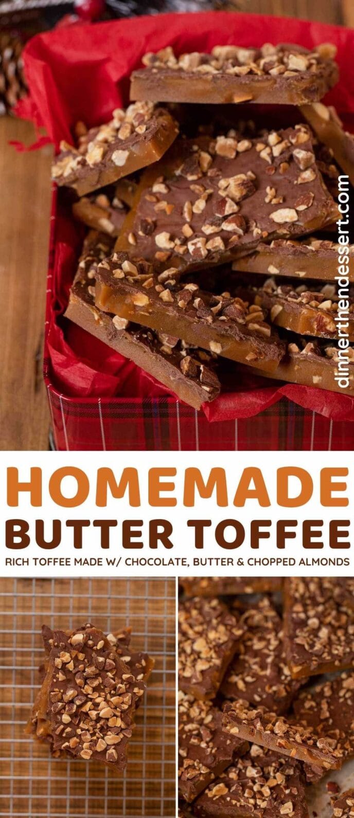 Homemade Butter Toffee collage