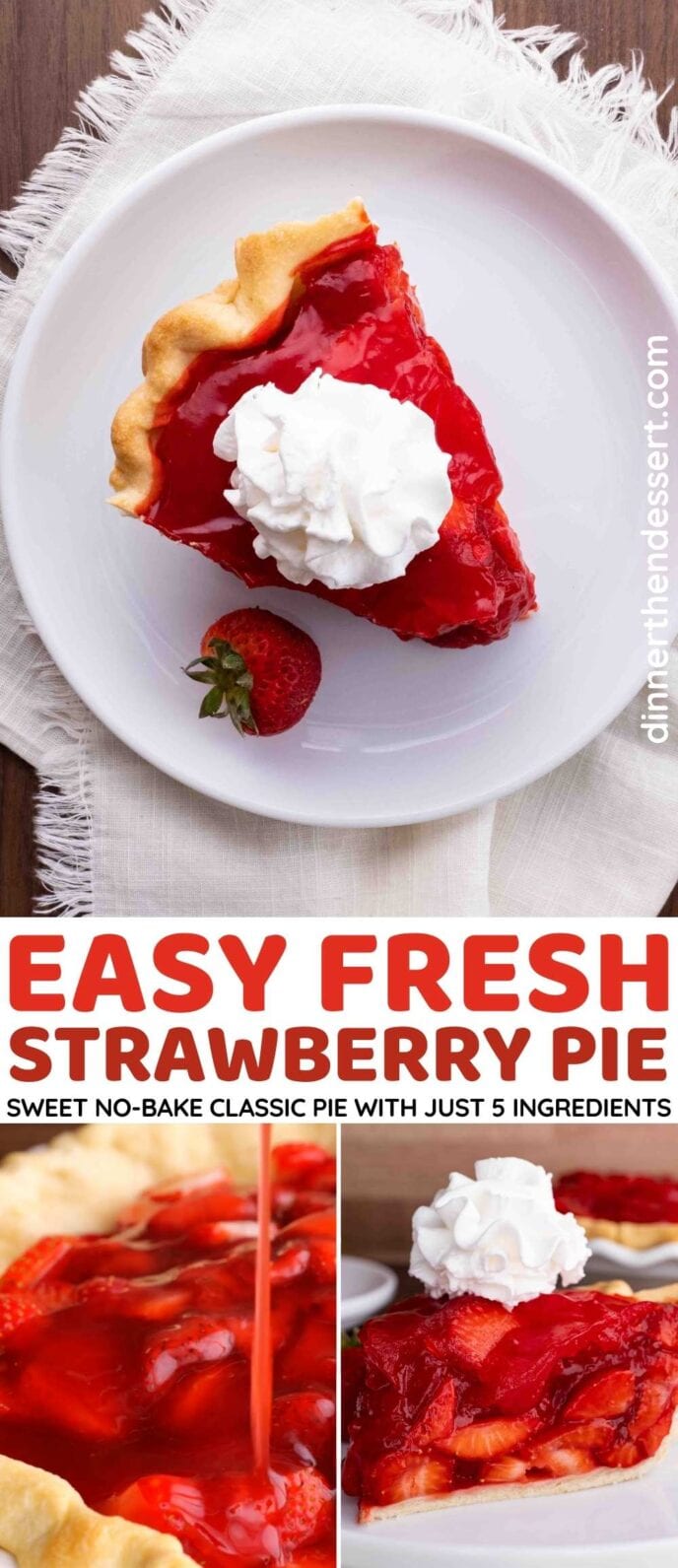 Fresh Strawberry Pie Collage