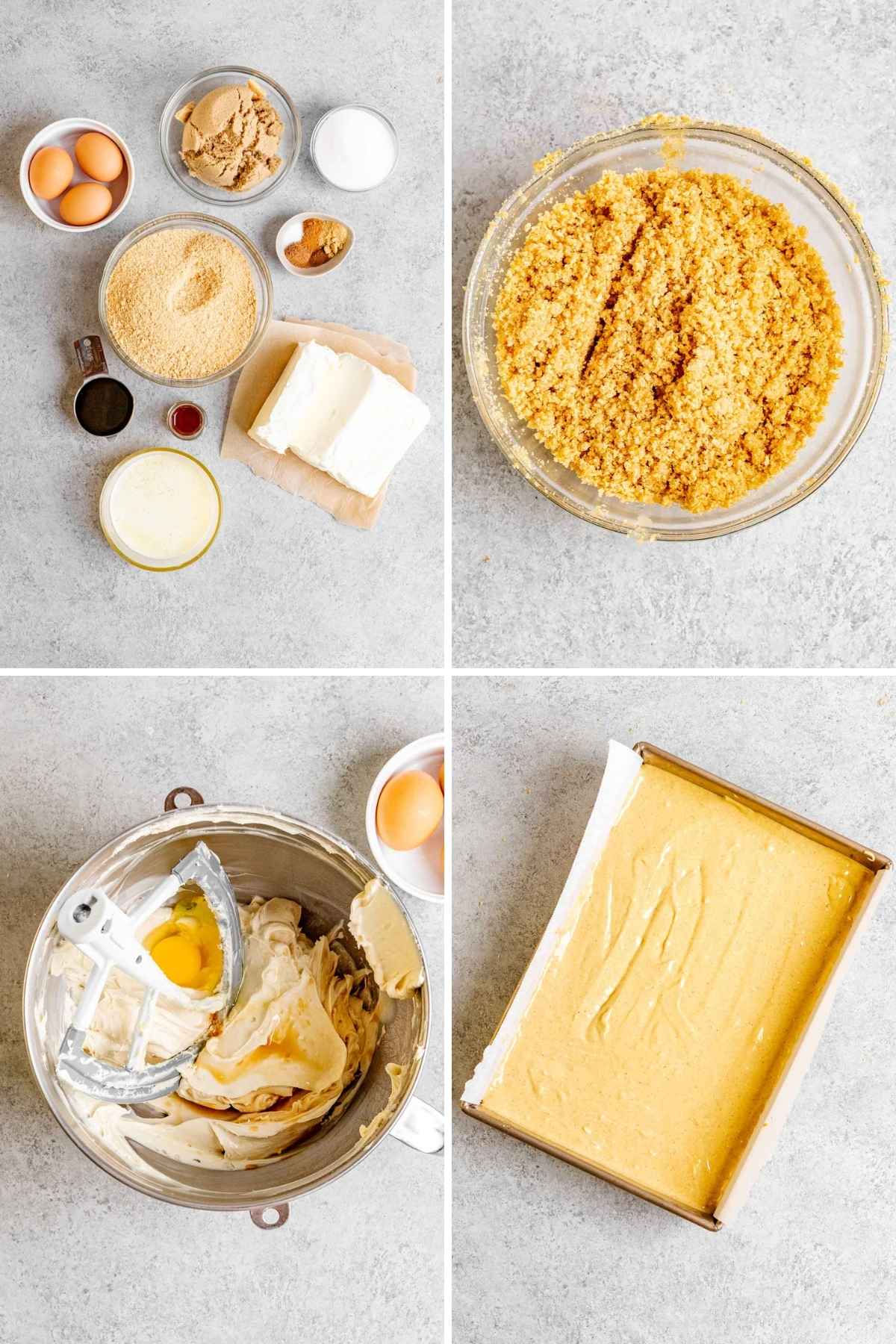 Gingerbread Cheesecake Bars Collage