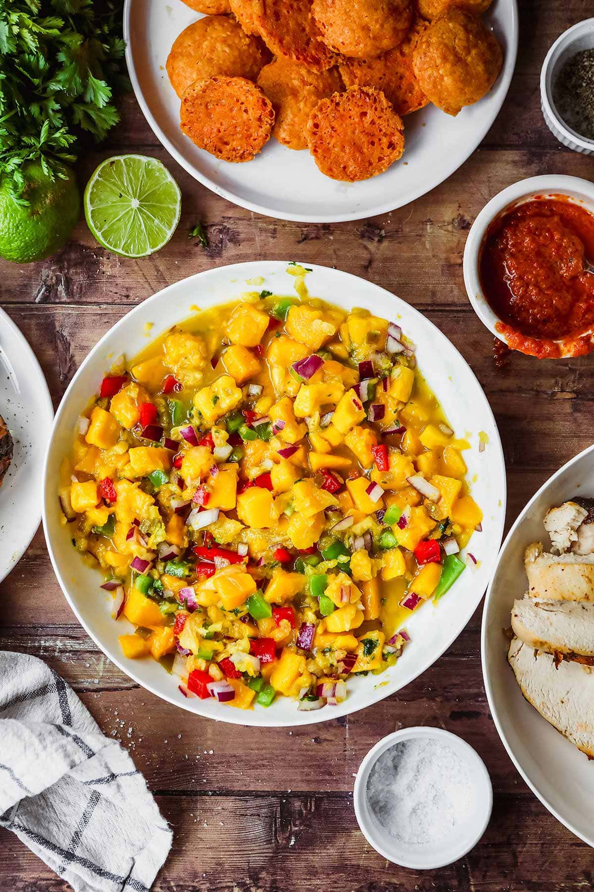 Mango Salsa in serving bowl