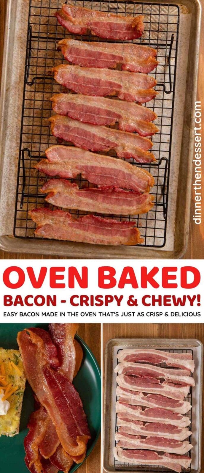 Oven-baked Bacon collage