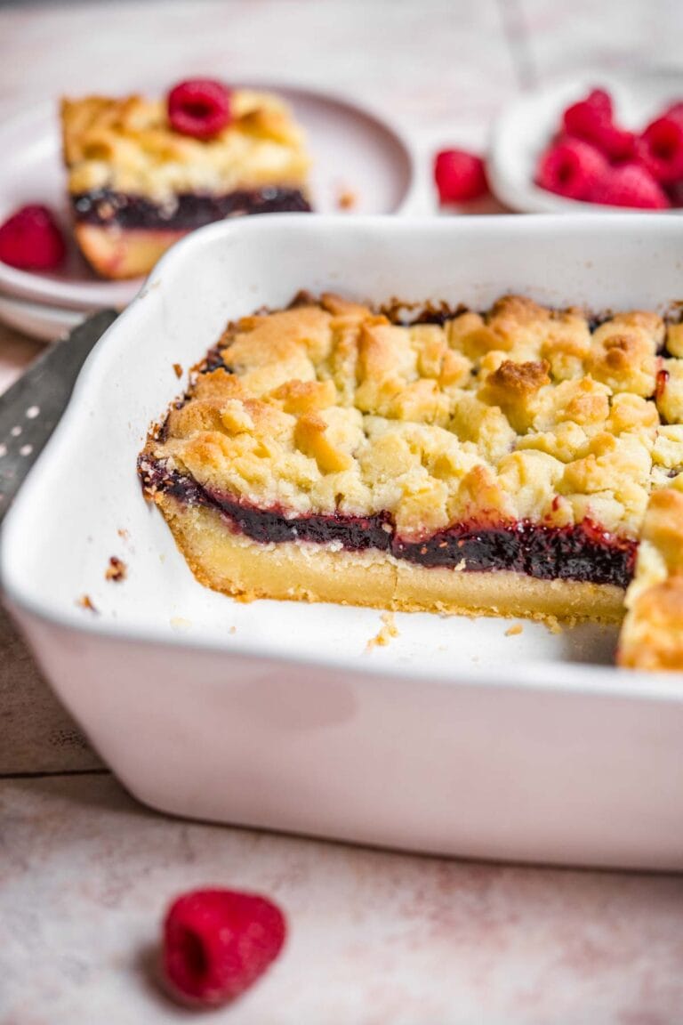 Raspberry Shortbread Bars Recipe Dinner Then Dessert