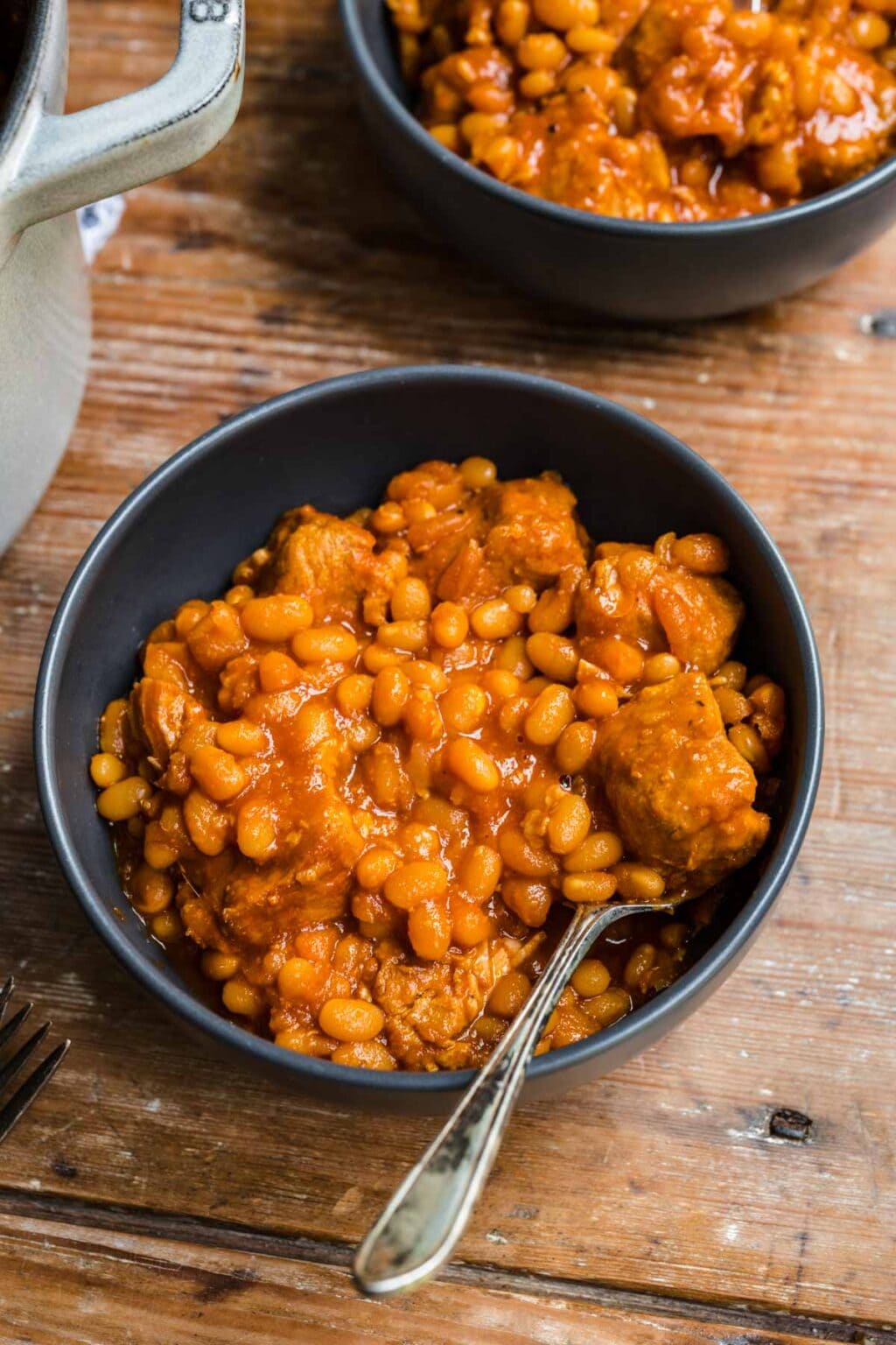 Oven Roast Pork and Beans Recipe Dinner, then Dessert