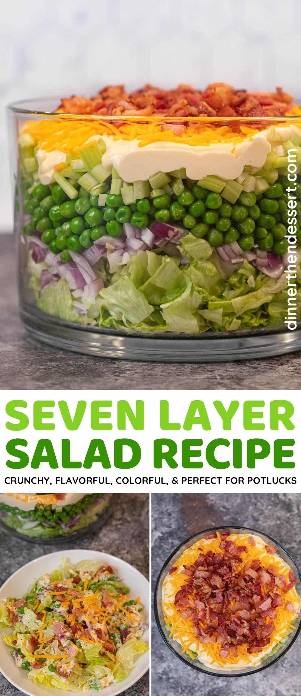 Seven Layer Salad Recipe - Dinner, then Dessert