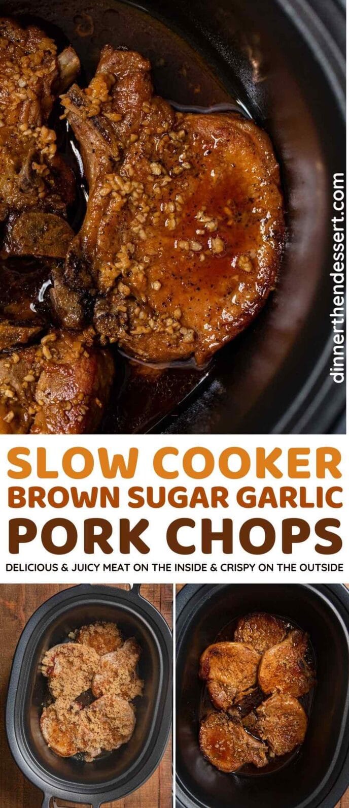 Brown Sugar Garlic Pork Chops collage