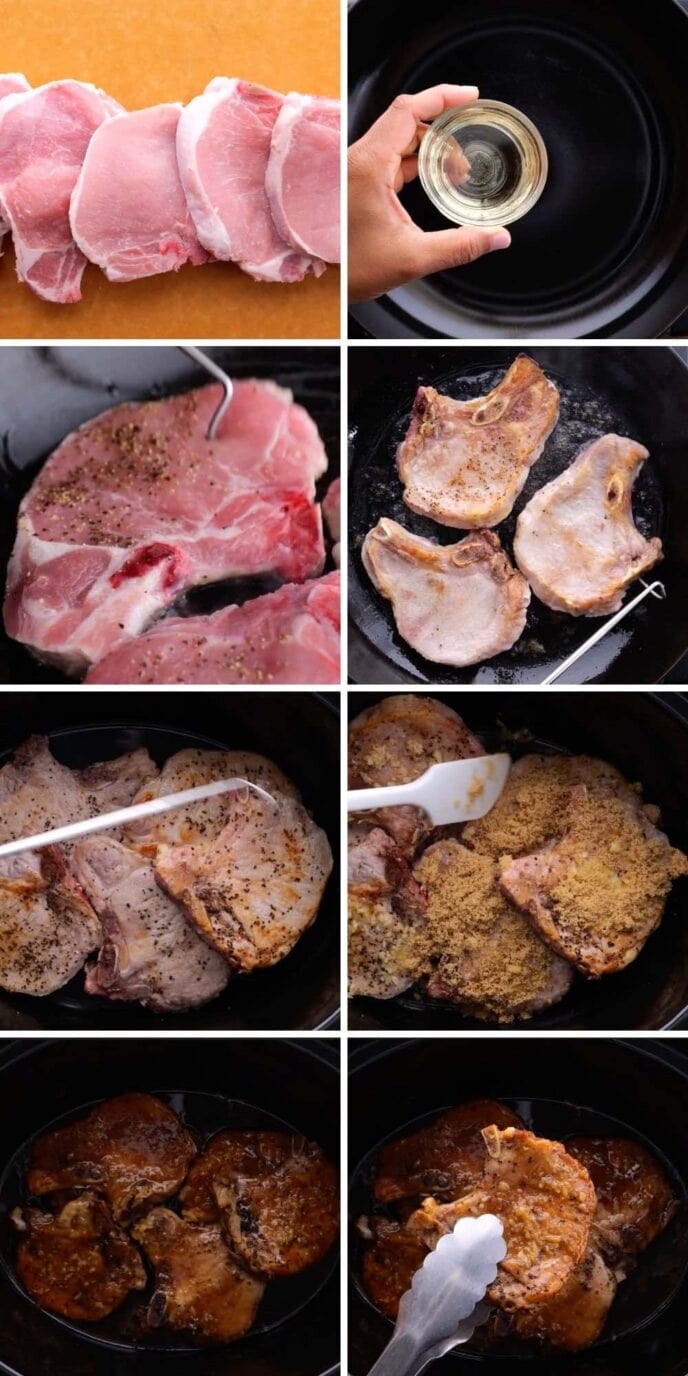 Slow Cooker Brown Sugar Garlic Pork Chops Recipe [+VIDEO] Dinner
