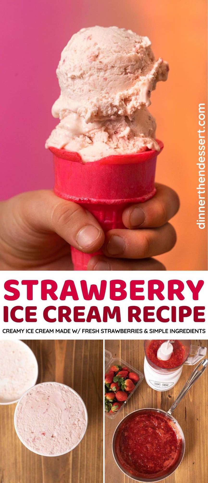 Strawberry Ice Cream Recipe Creamy And Rich Dinner Then Dessert