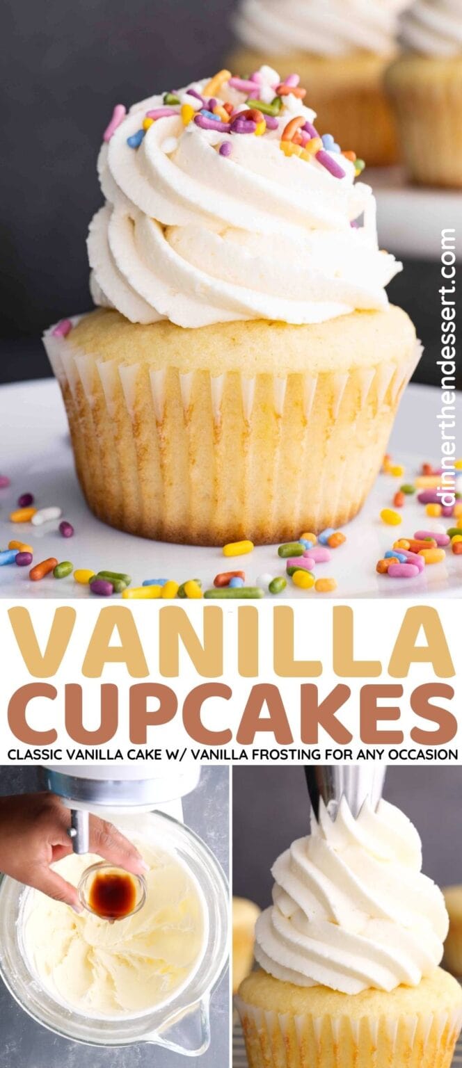 Vanilla Cupcakes Recipe [VIDEO] - Dinner, then Dessert