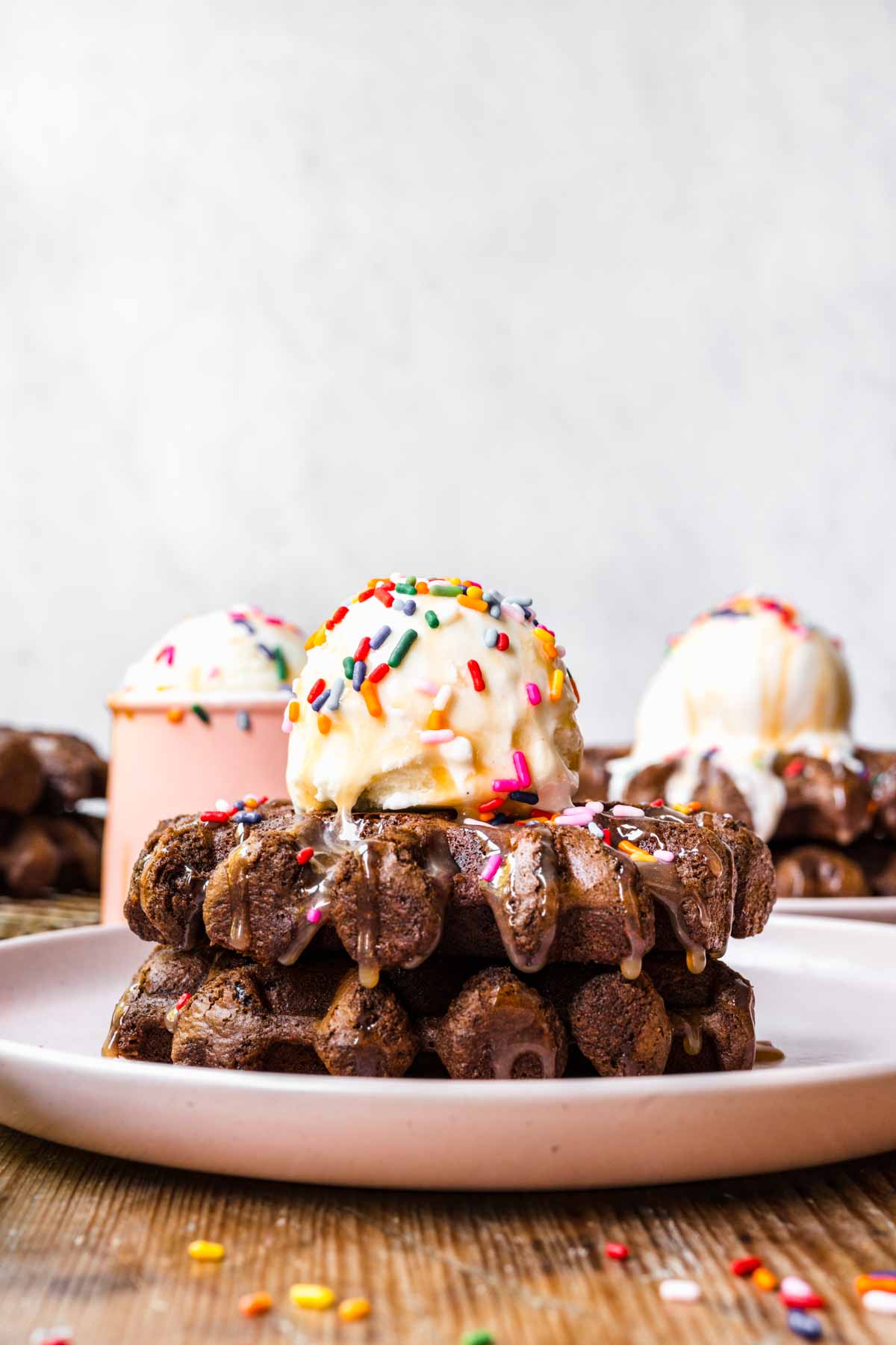 Waffle Iron Brownie short pin for Pinterest