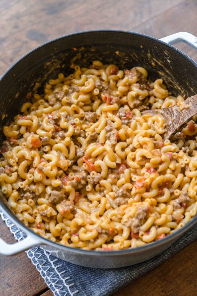 Cheeseburger Pasta Recipe - Dinner, then Dessert