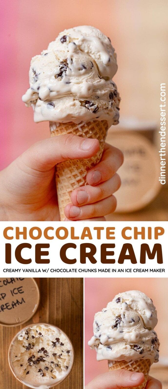 Chocolate Chip Ice Cream collage