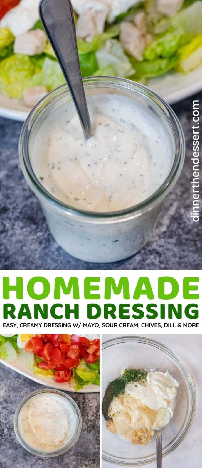 Homemade Ranch Dressing collage