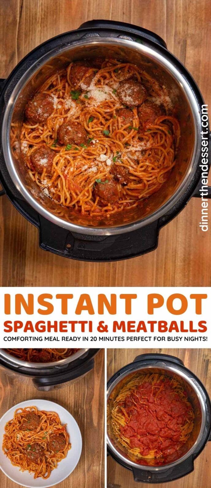 Instant Pot Spaghetti collage