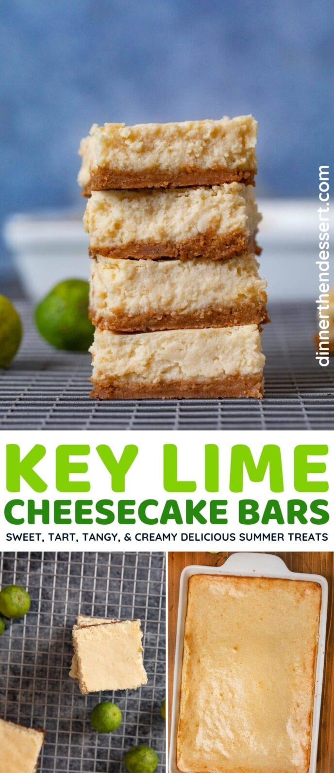 Key Lime Cheesecake Bars collage