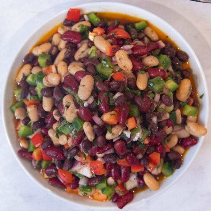 Easy Mexican Bean Salad Recipe Dinner, then Dessert
