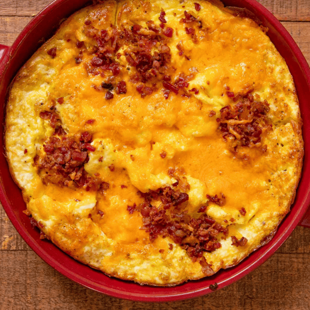 Baked eggs in a dish