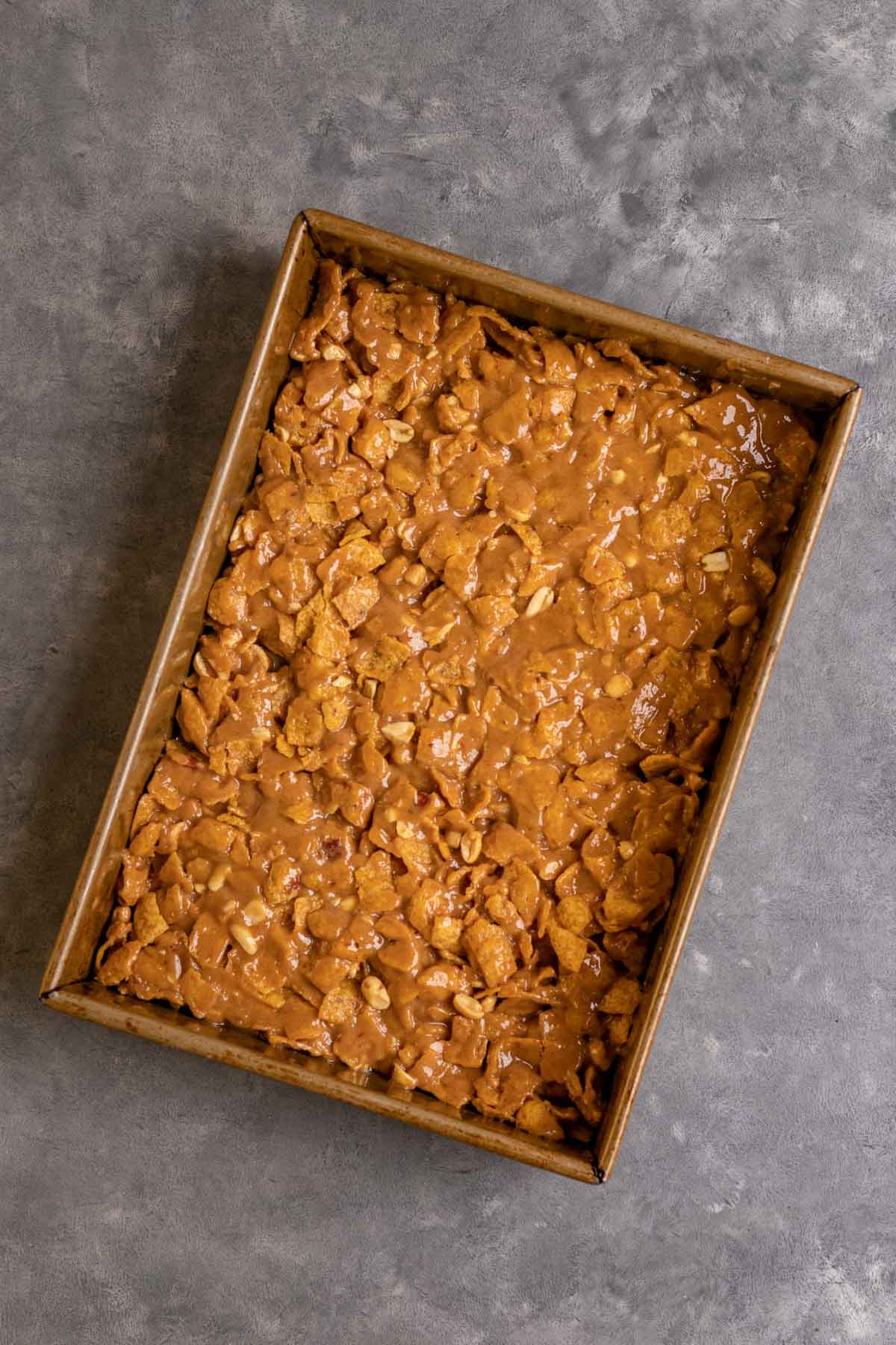 Peanut Fritos Bars in rectangle pan