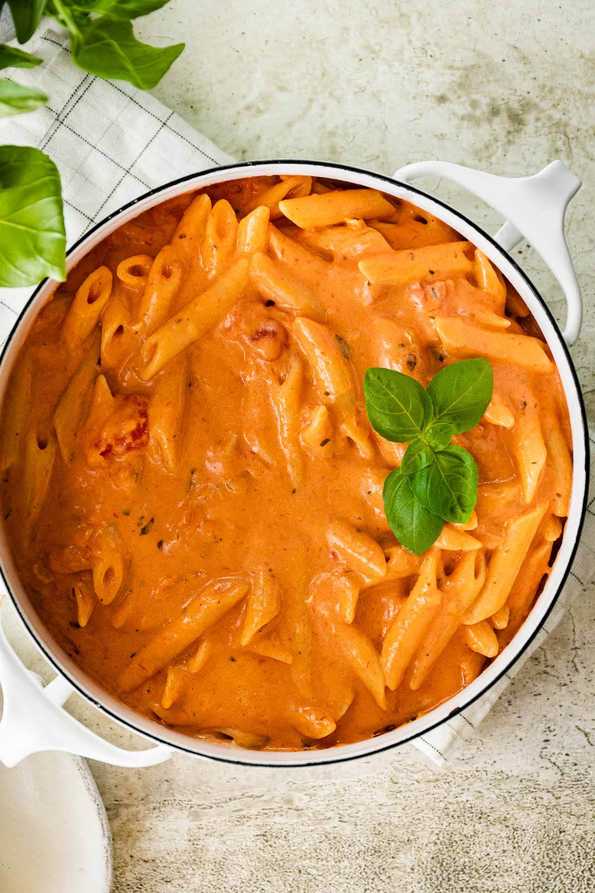 Penne with Italian Pink Sauce Pasta Recipe (Parma Rosa Sauce) 