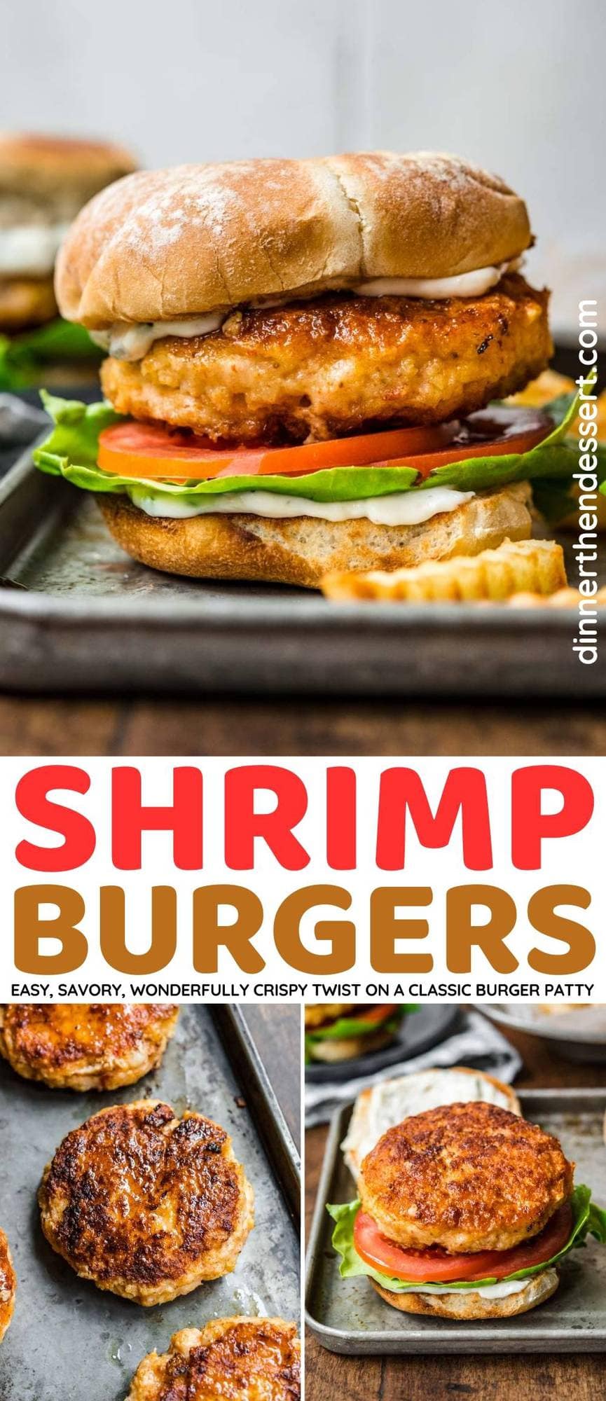 Shrimp Burgers collage