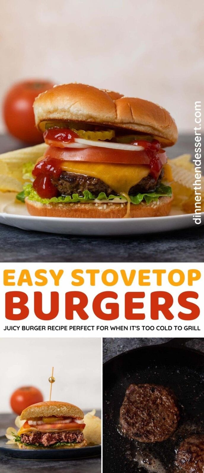 Stovetop Burgers collage