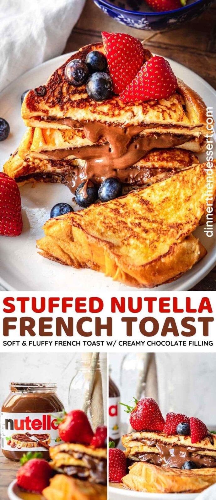 Stuffed Nutella French Toast collage