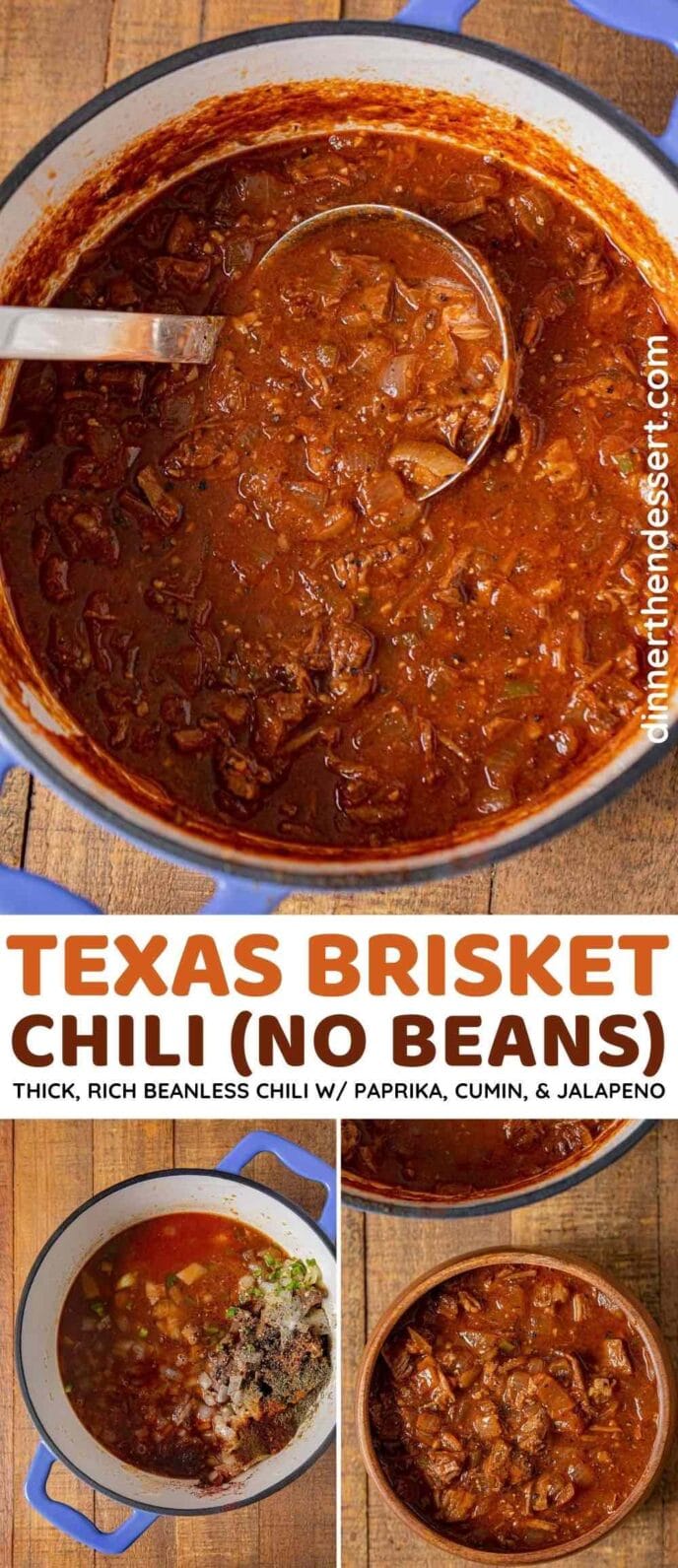 Texas Brisket Chili collage