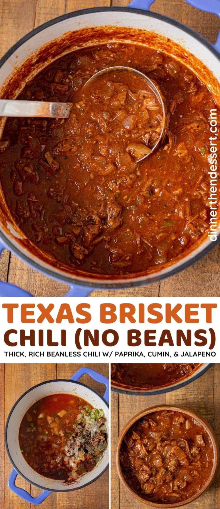 Texas Brisket Chili (No Beans) Recipe - Dinner, then Dessert