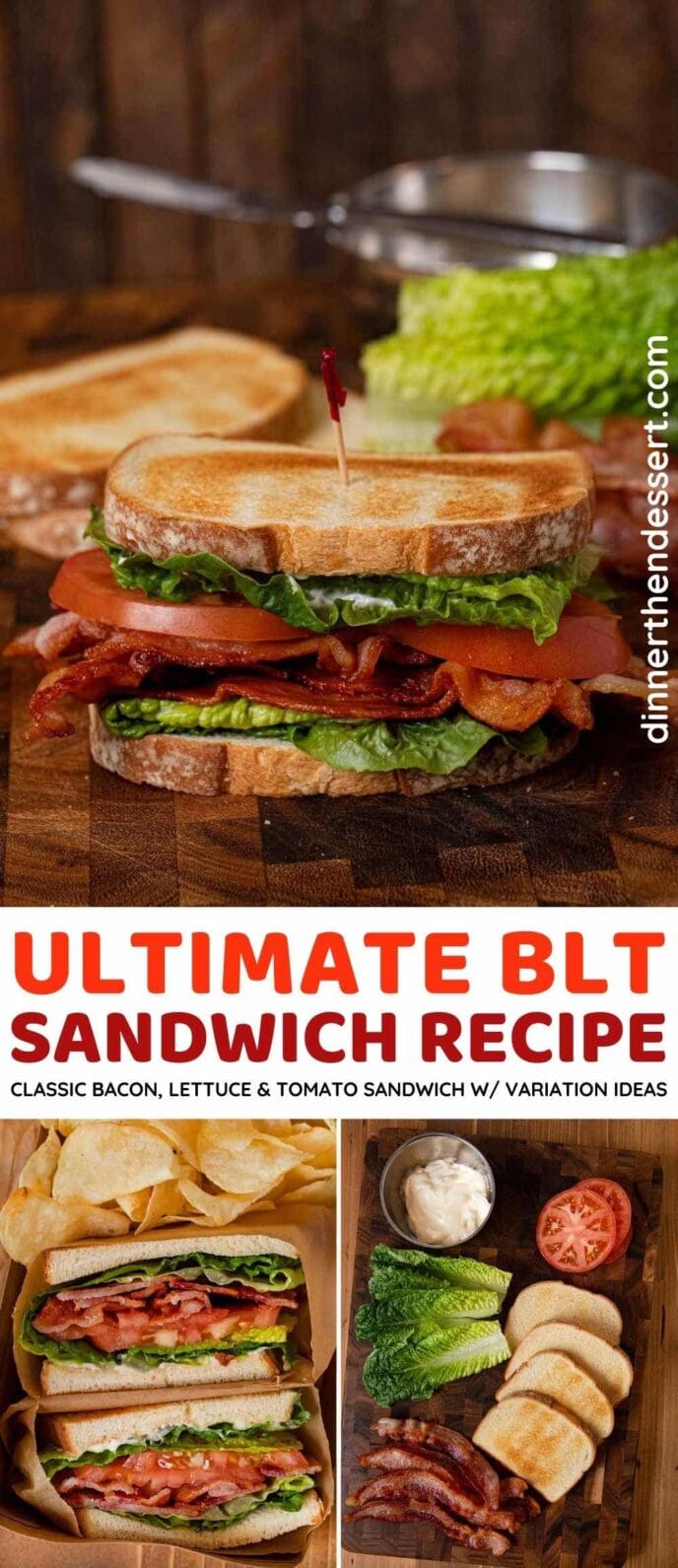 BLT Sandwich collage