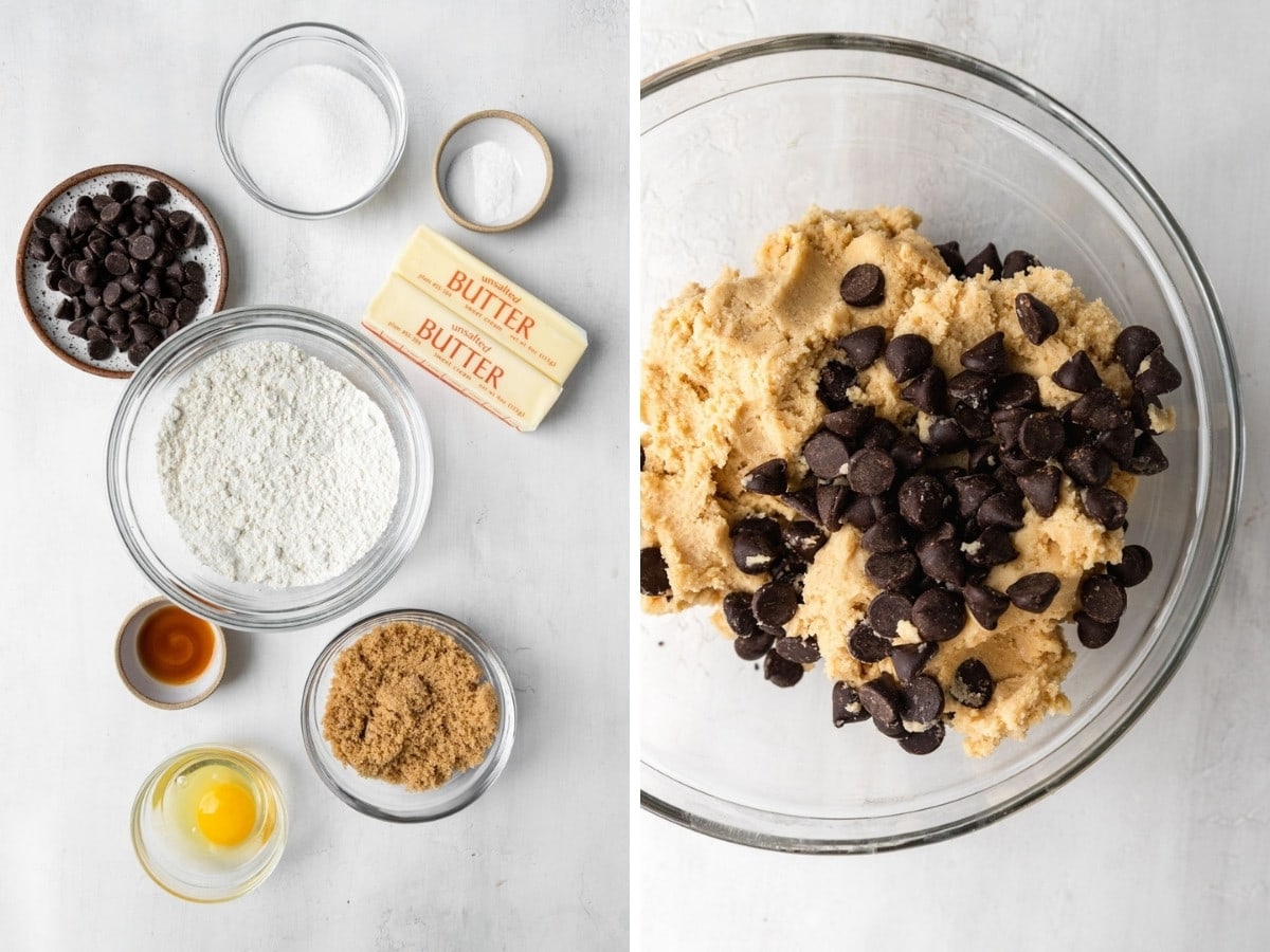 Bakery Style Chocolate Chip Cookies collage