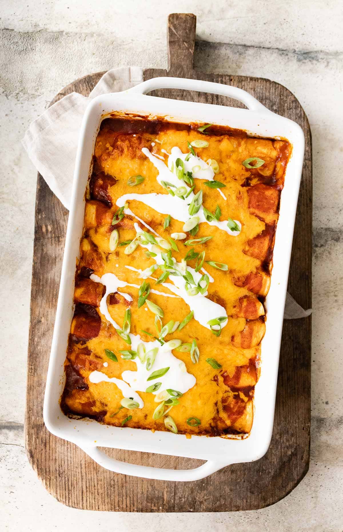 Beef Enchiladas in baking dish