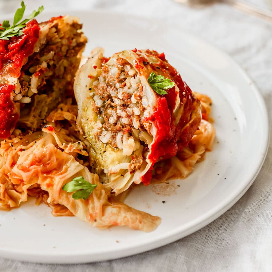 Beef and Rice Stuffed Cabbage Rolls Recipe Dinner, then Dessert