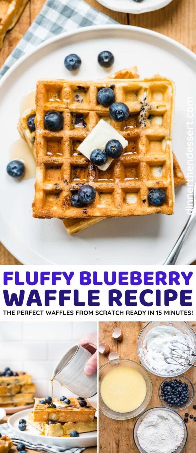 Blueberry Waffles collage