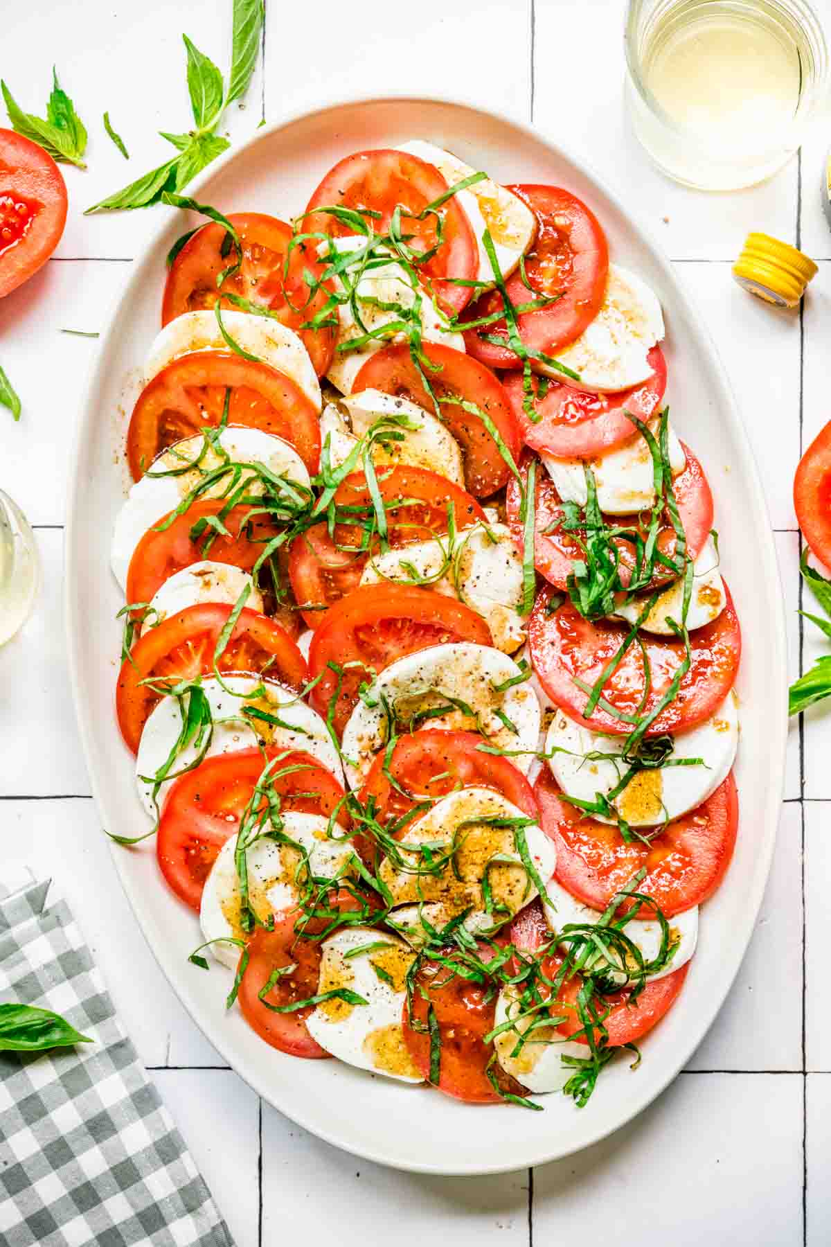 Close up of Tomato Mozzarella Salad
