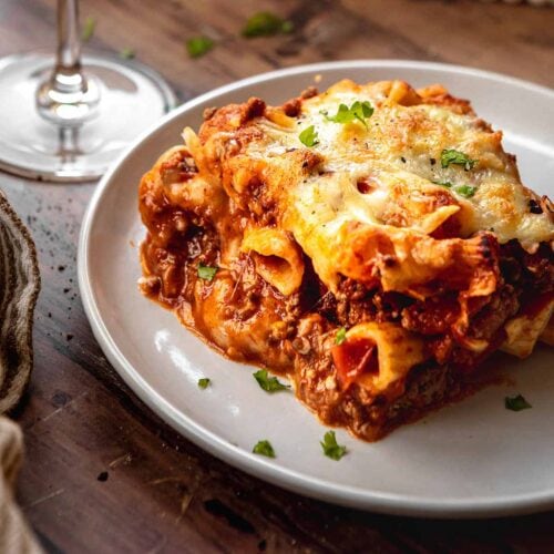 Cheesy Beef Pasta Bake Recipe - Dinner, Then Dessert