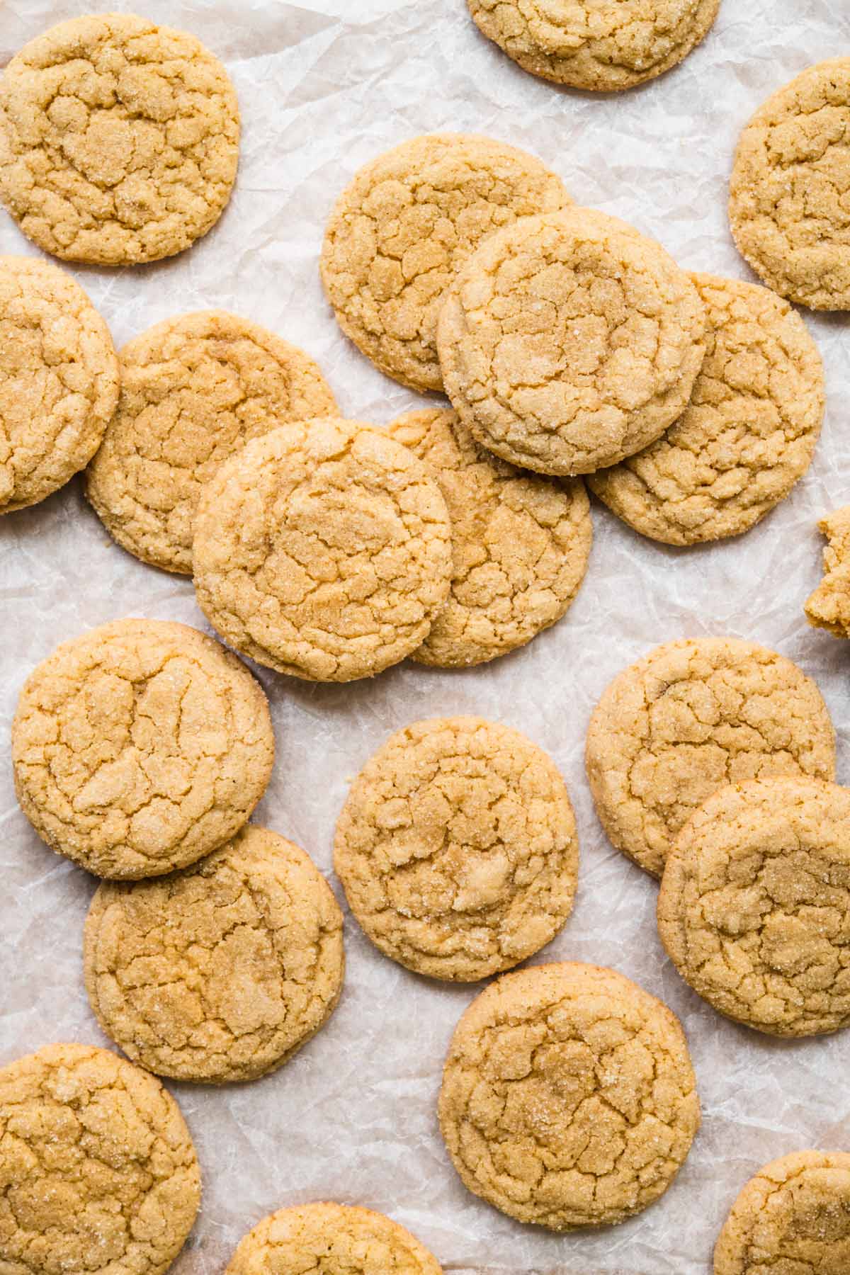 Chewy Maple Cookies on cookie sheet