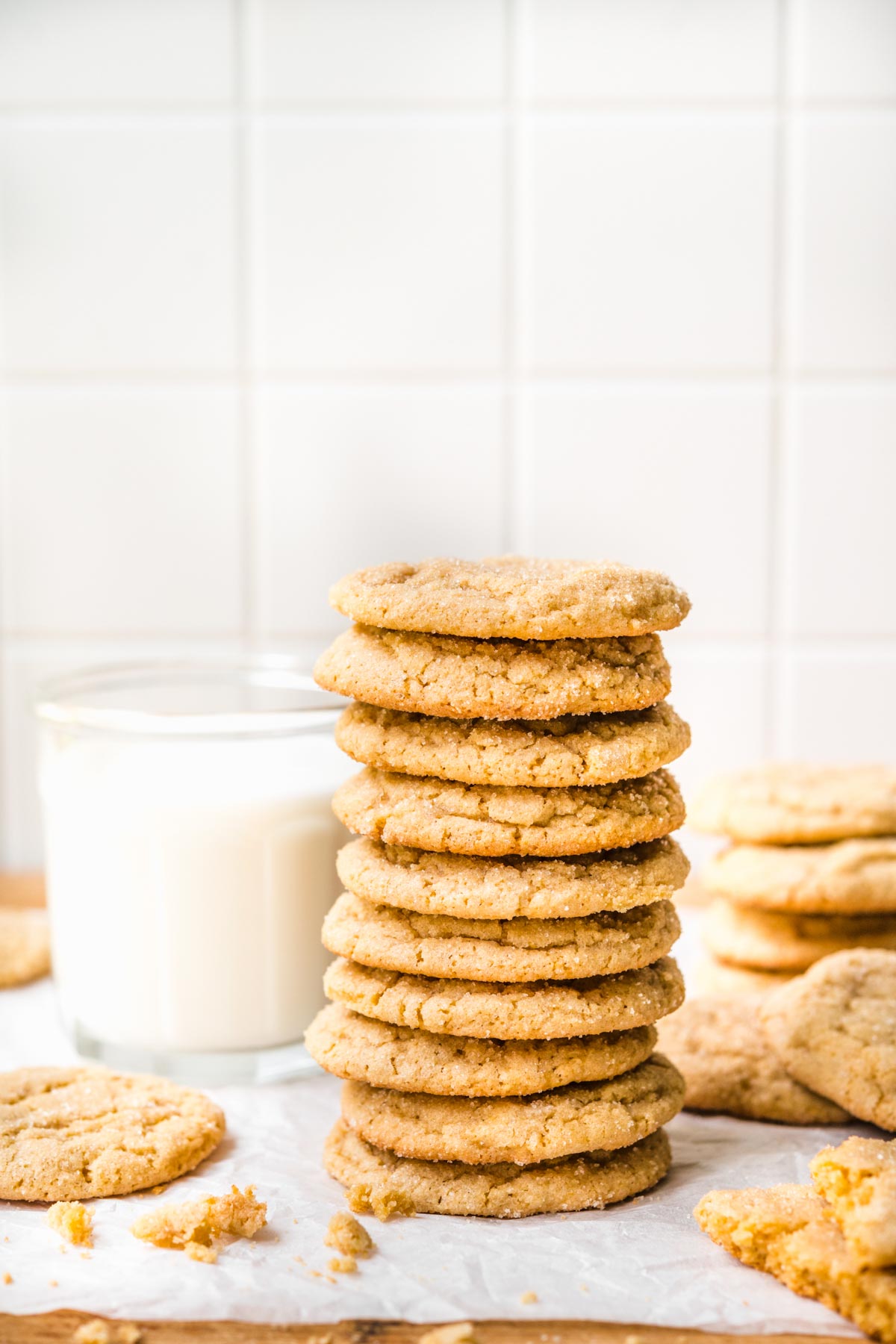 Chewy Maple Cookies in stack