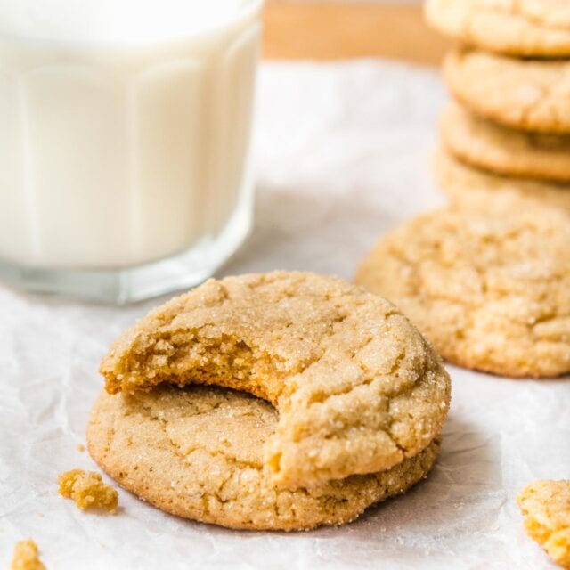 Chewy Maple Cookies with a bite removed