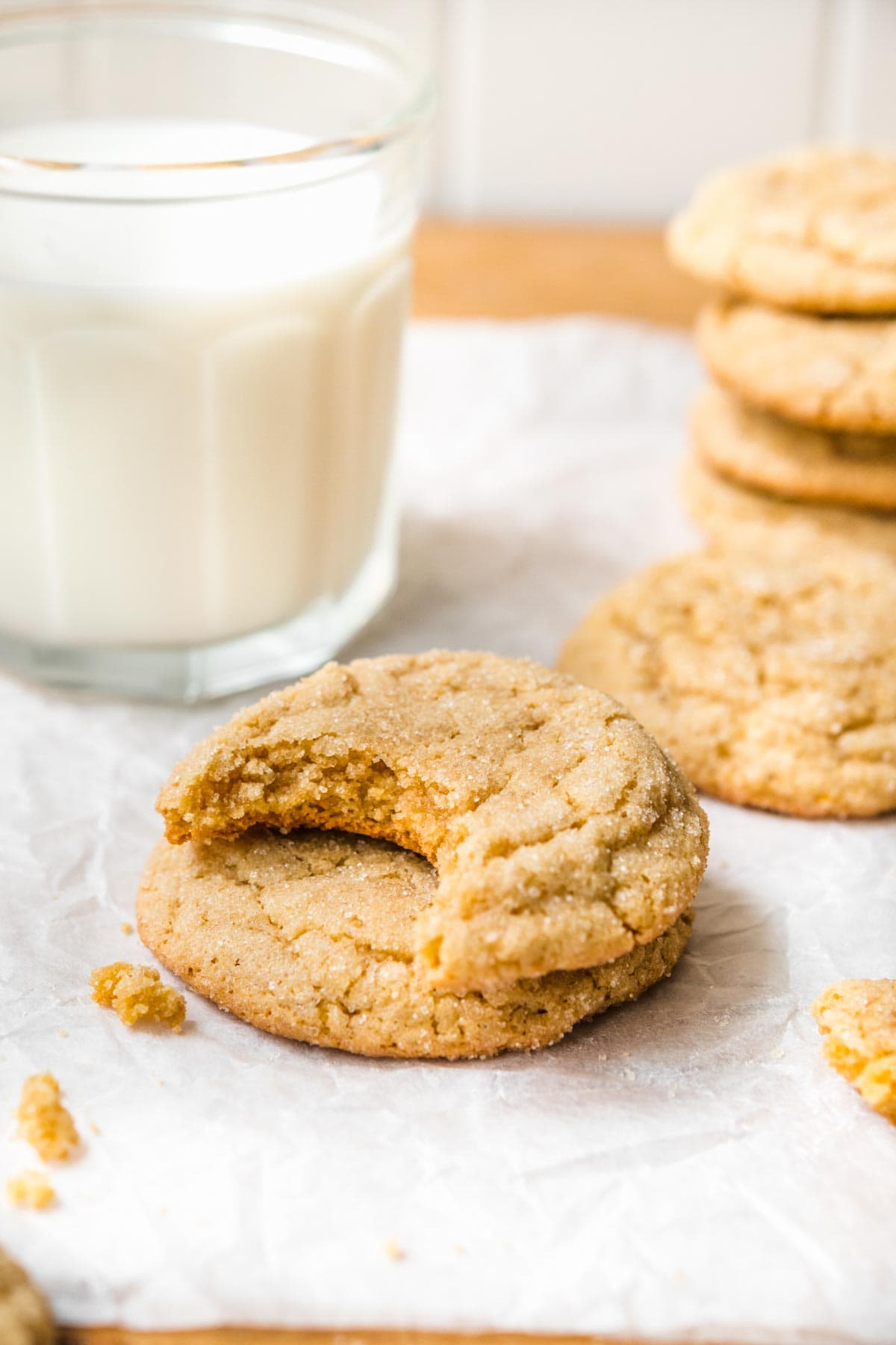 Chewy Maple Cookies with a bite removed