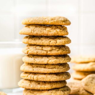 Chewy Maple Cookies in stack