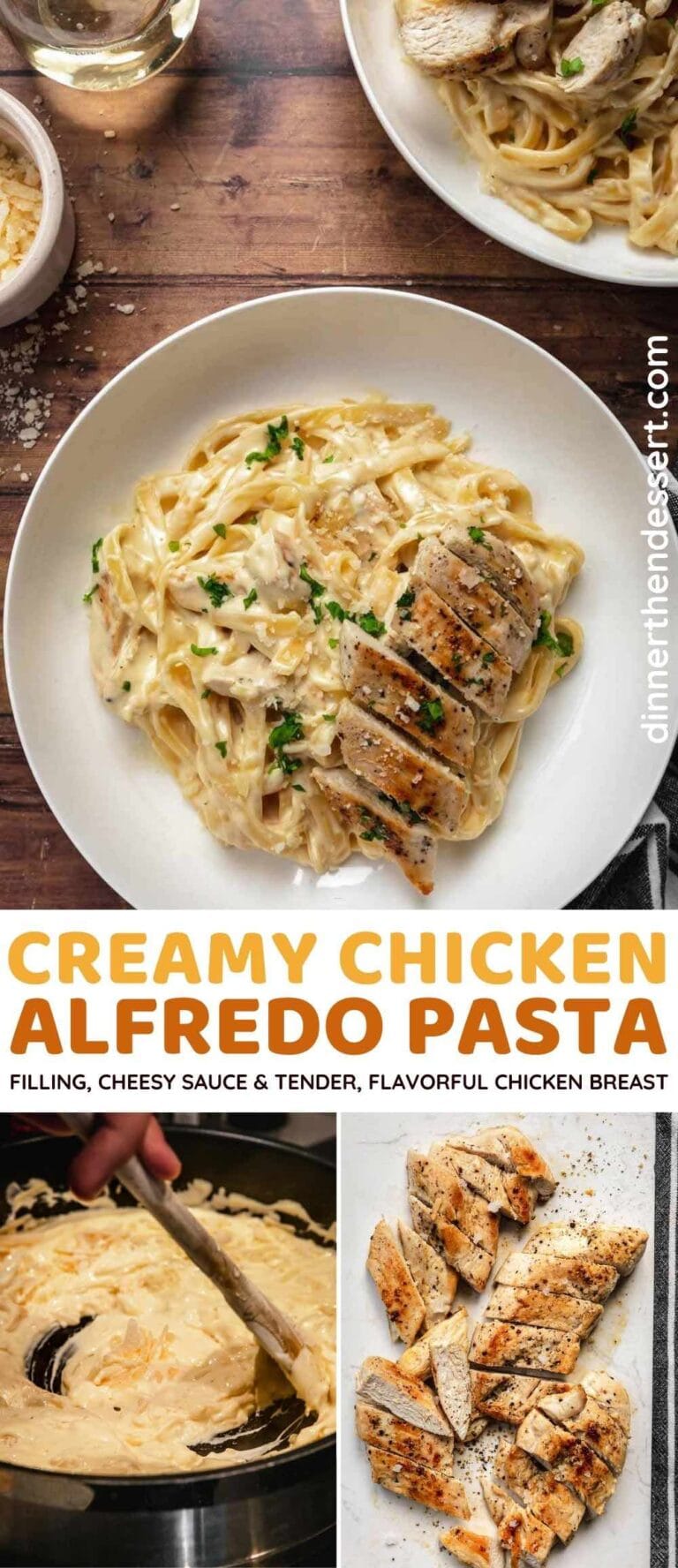 Chicken Alfredo Pasta Recipe - Dinner, then Dessert