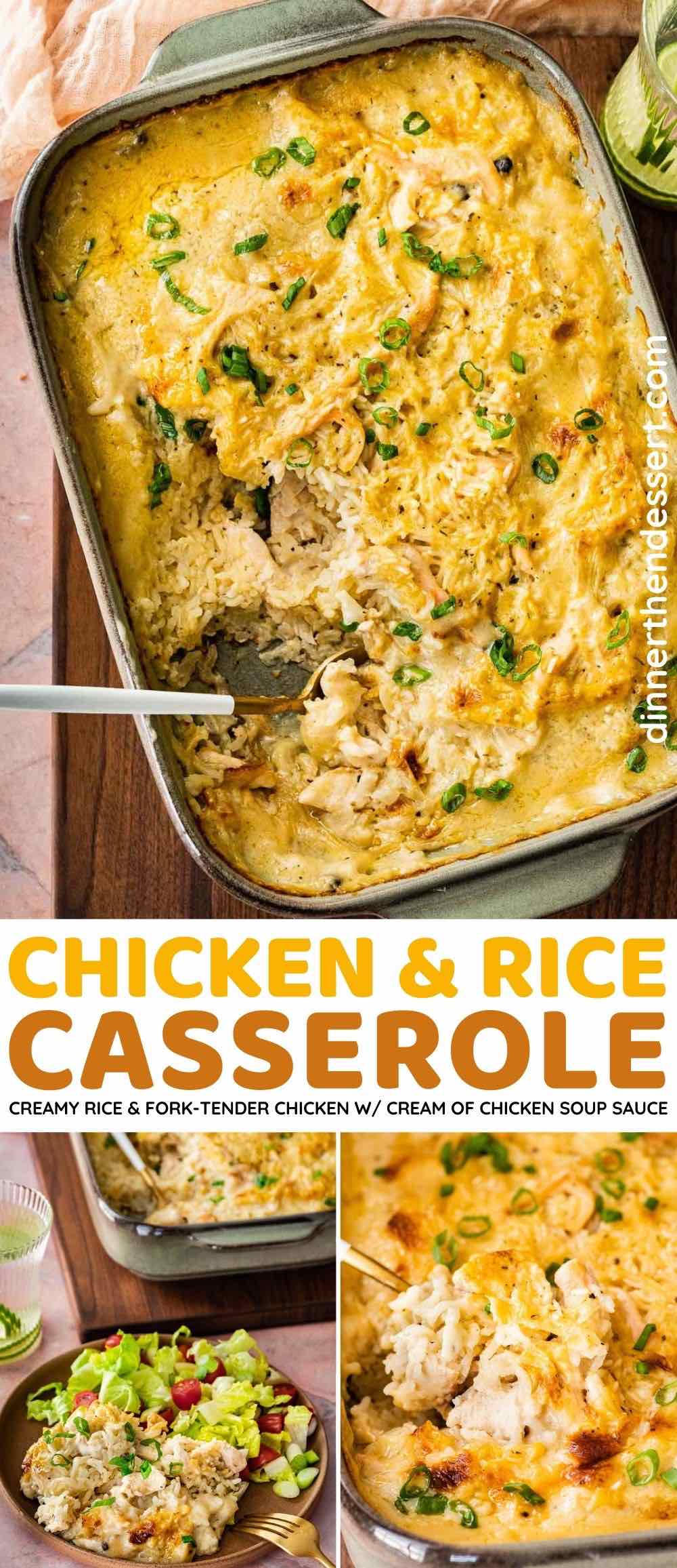 Easy Chicken and Rice Casserole Recipe - Dinner, then Dessert