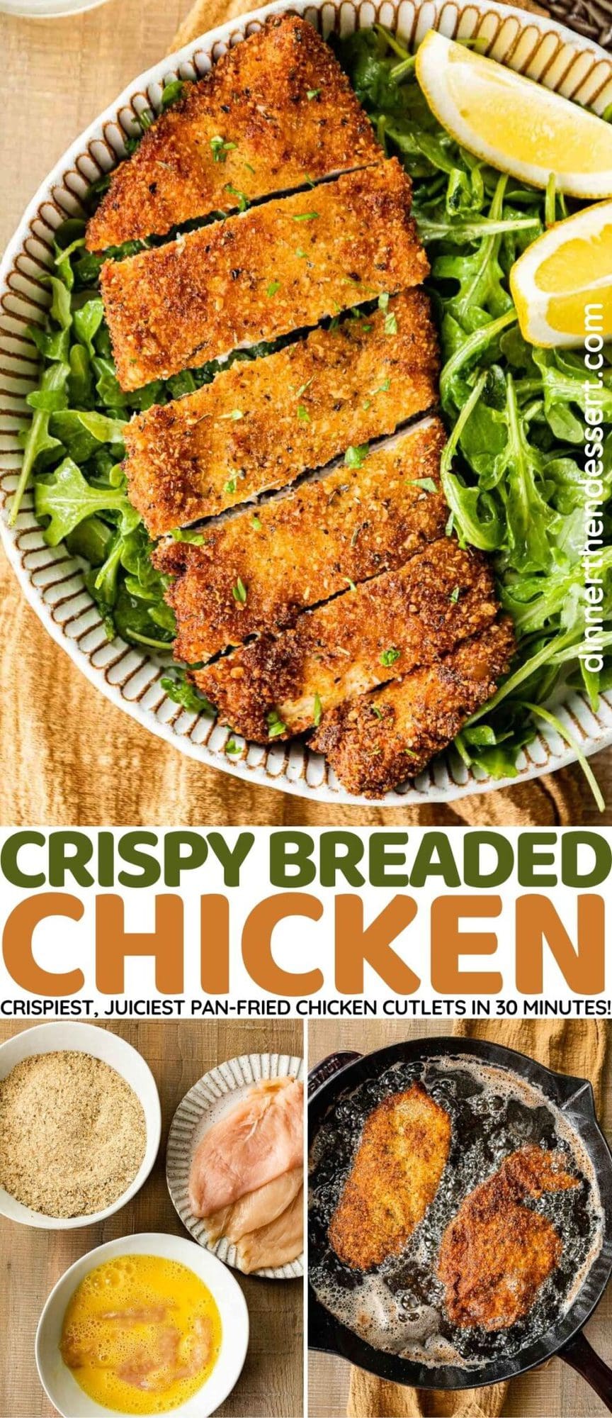 Easy Crispy Breaded Chicken Recipe - Dinner, Then Dessert