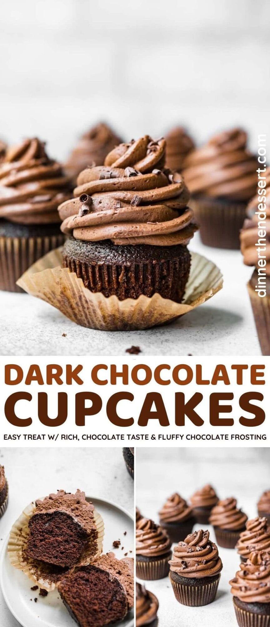 Dark Chocolate Cupcakes Recipe - Dinner, then Dessert