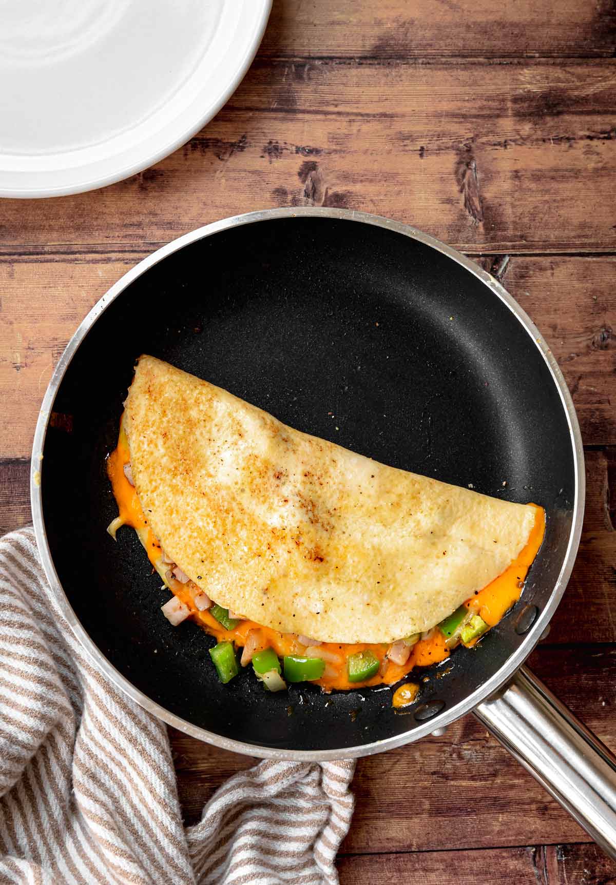 Denver Omelette in skillet