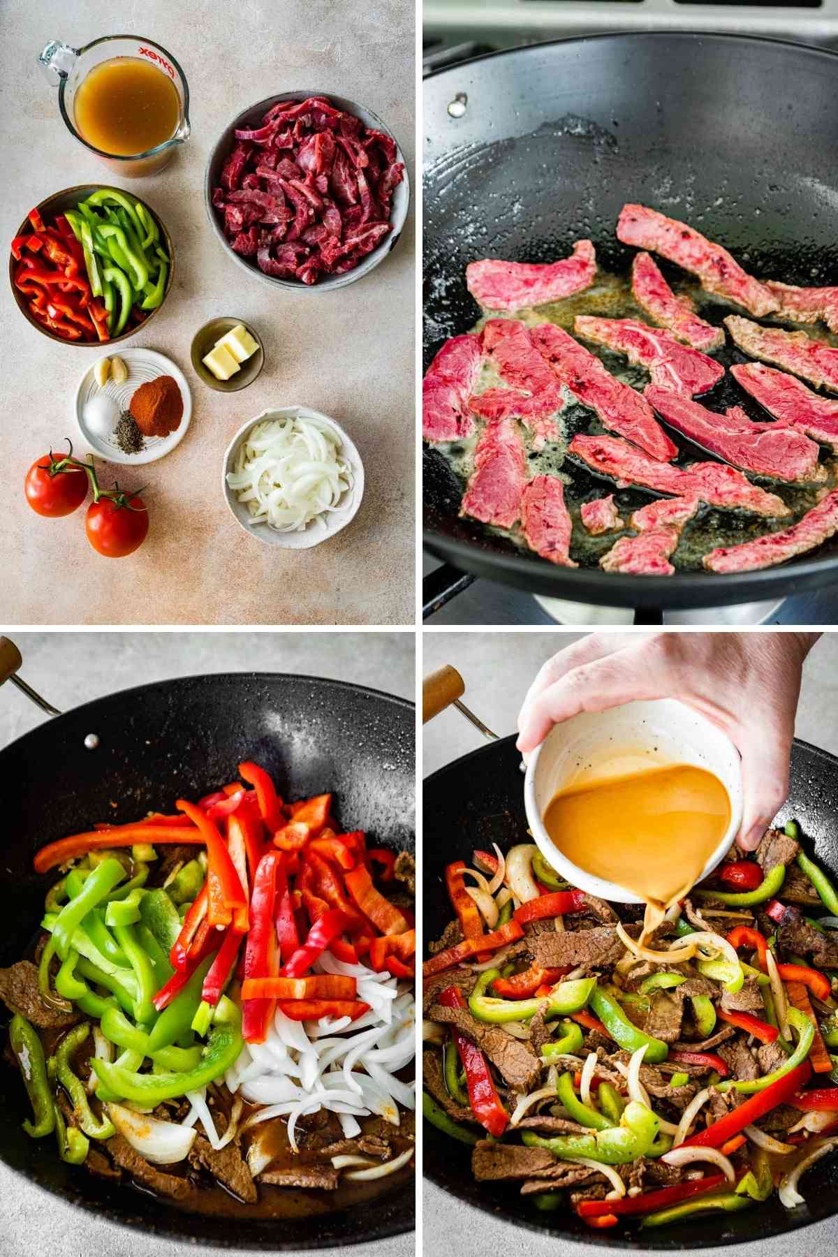Easy Pepper Steak Collage