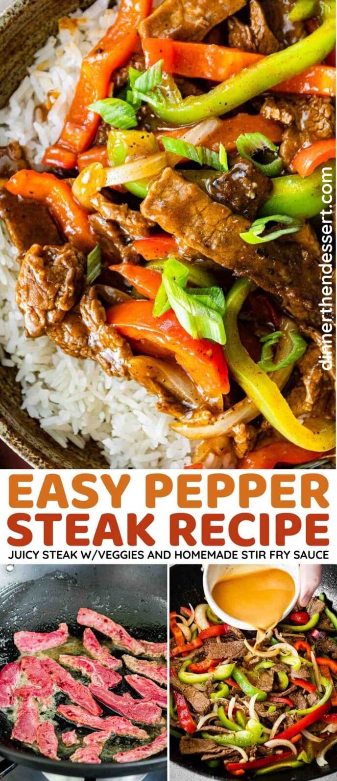 Easy Pepper Steak Collage