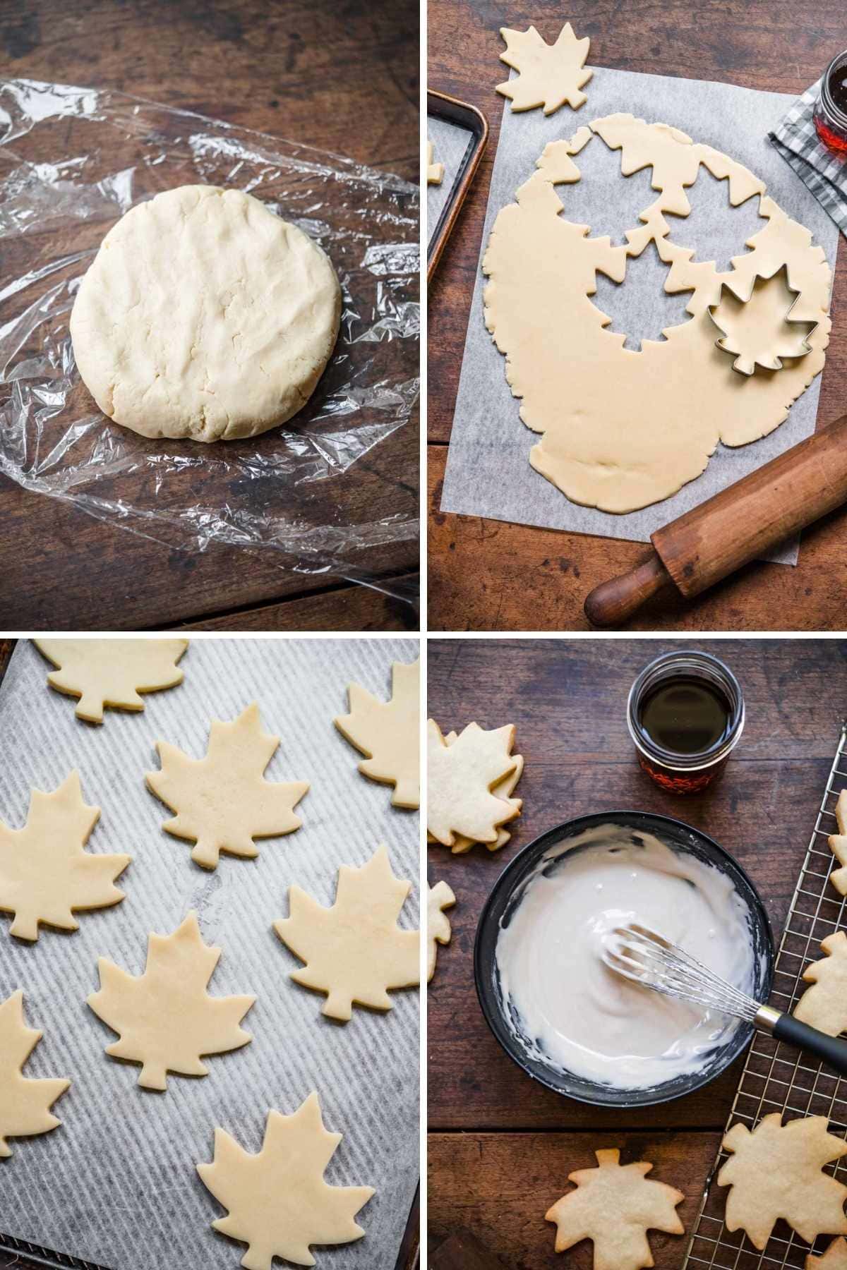 Glazed Maple Shortbread Cookies collage